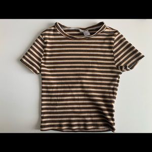 Yellow and Black Striped Shirt